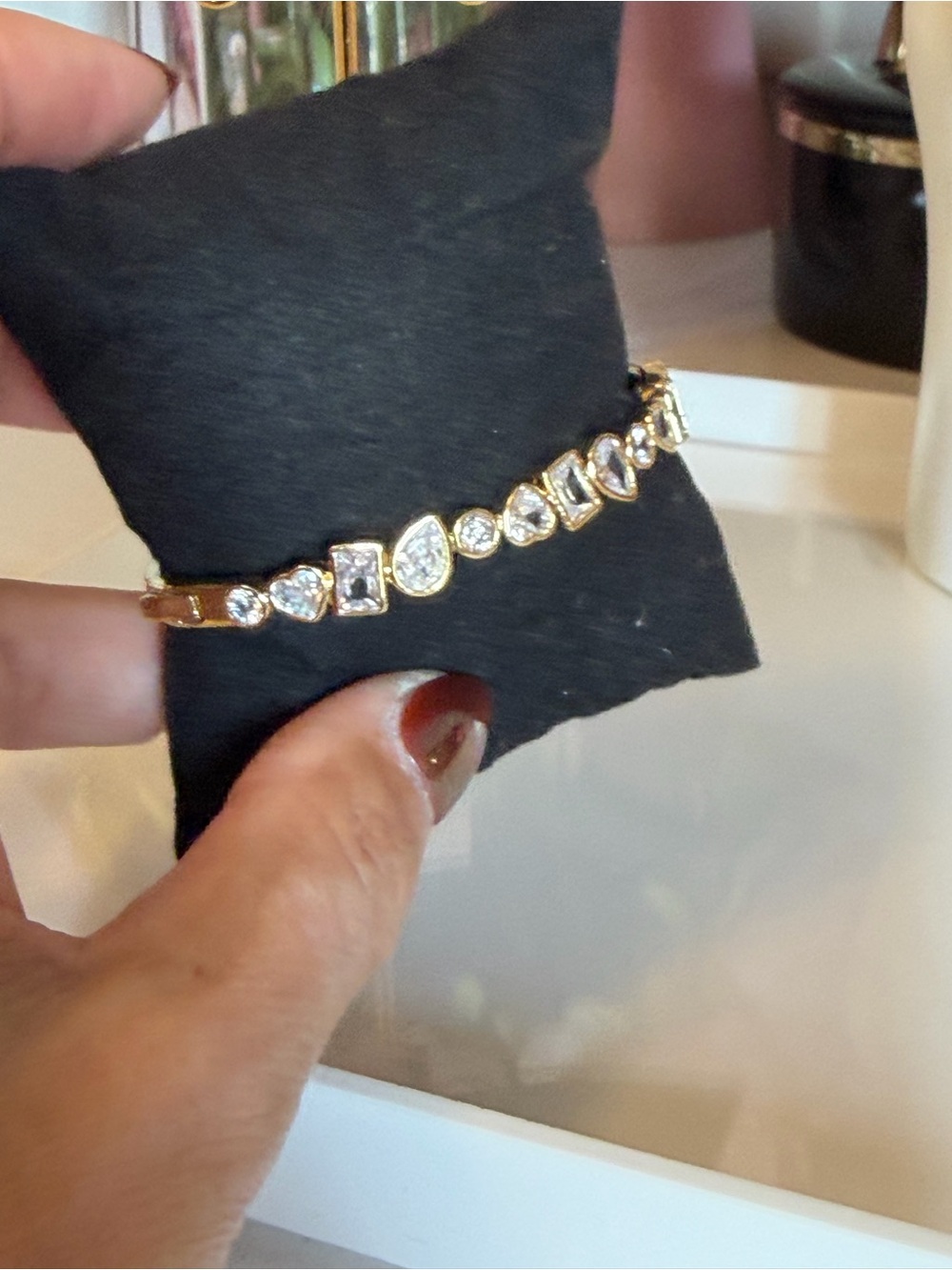Nordstrom Gold-Tone Crystal Link Bracelet like new